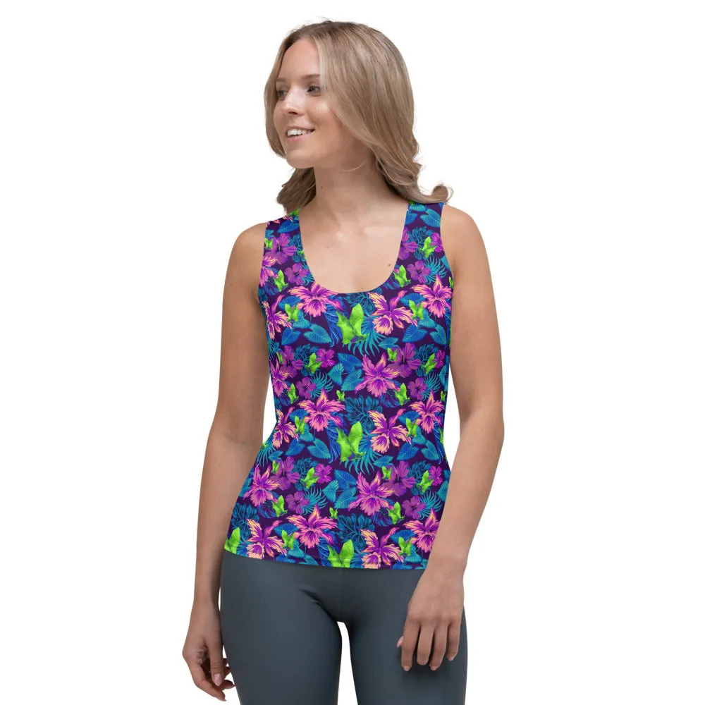 Hawaiian Goth Bat Print Sublimation Cut & Sew Tank Top