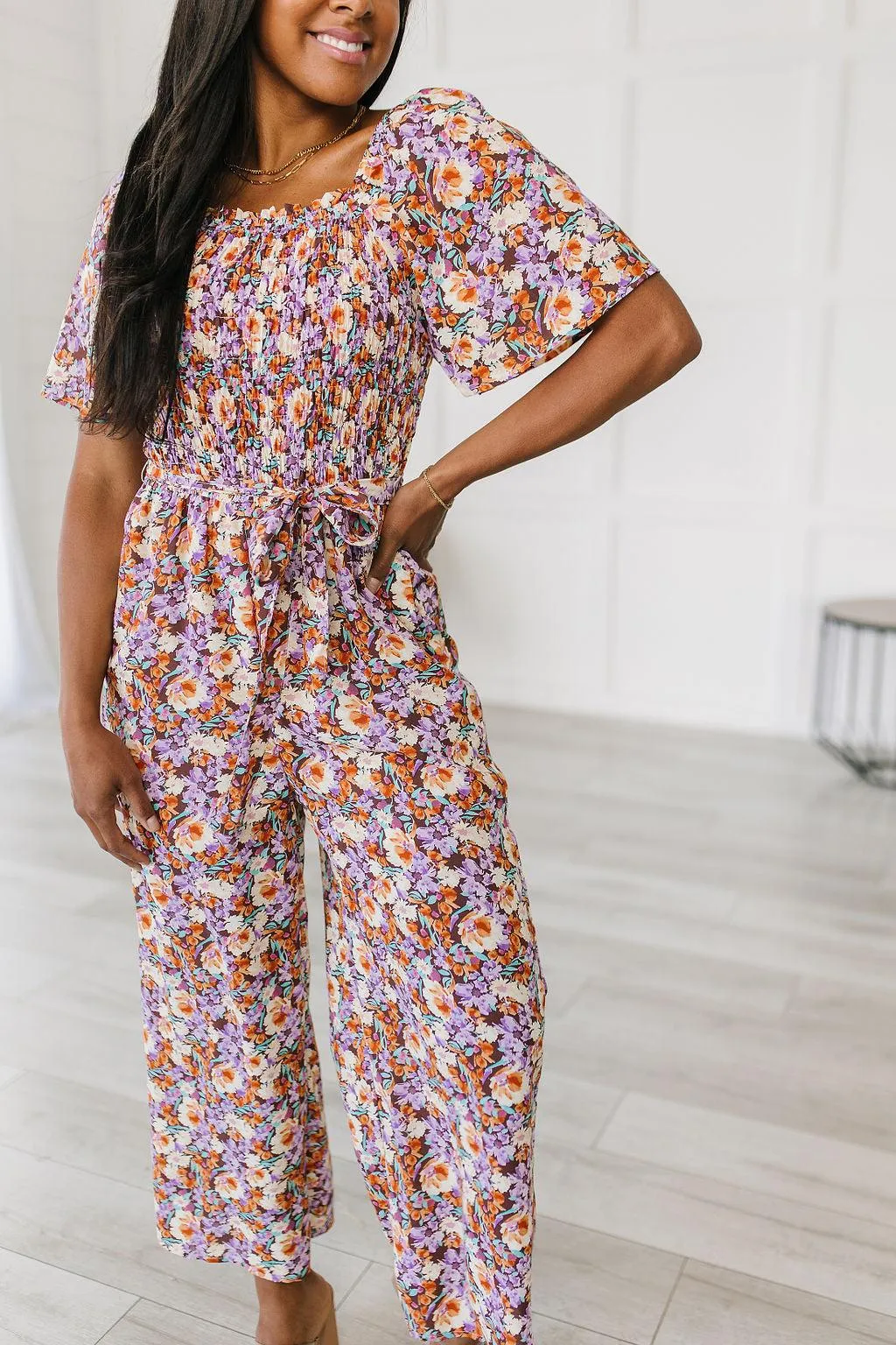 Hazel Blues® |  Better Than Fine Floral Jumpsuit