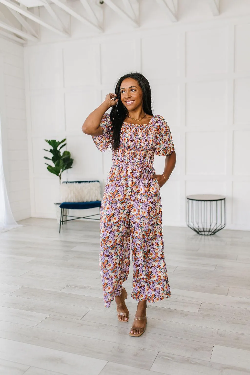Hazel Blues® |  Better Than Fine Floral Jumpsuit