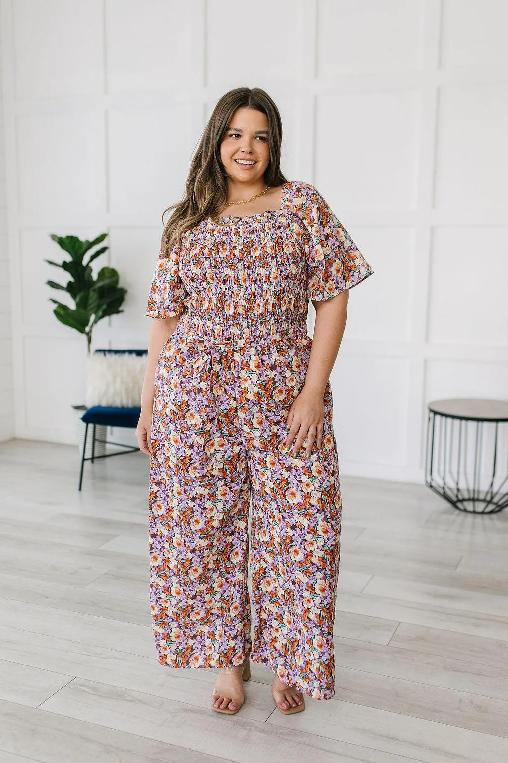Hazel Blues® |  Better Than Fine Floral Jumpsuit