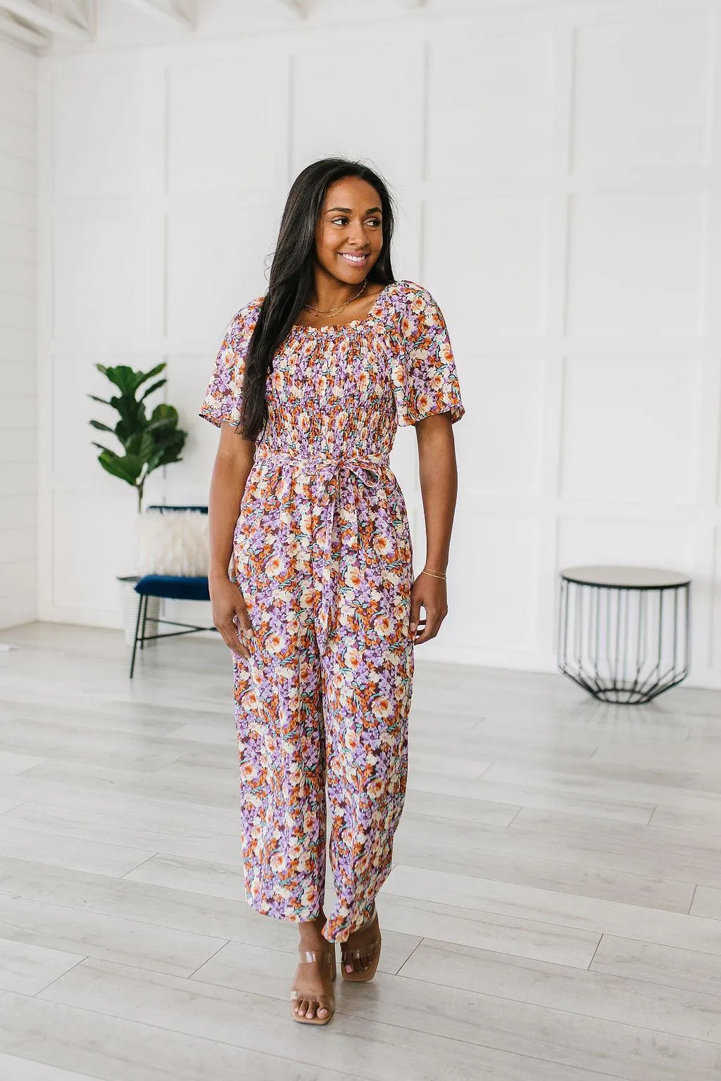 Hazel Blues® |  Better Than Fine Floral Jumpsuit