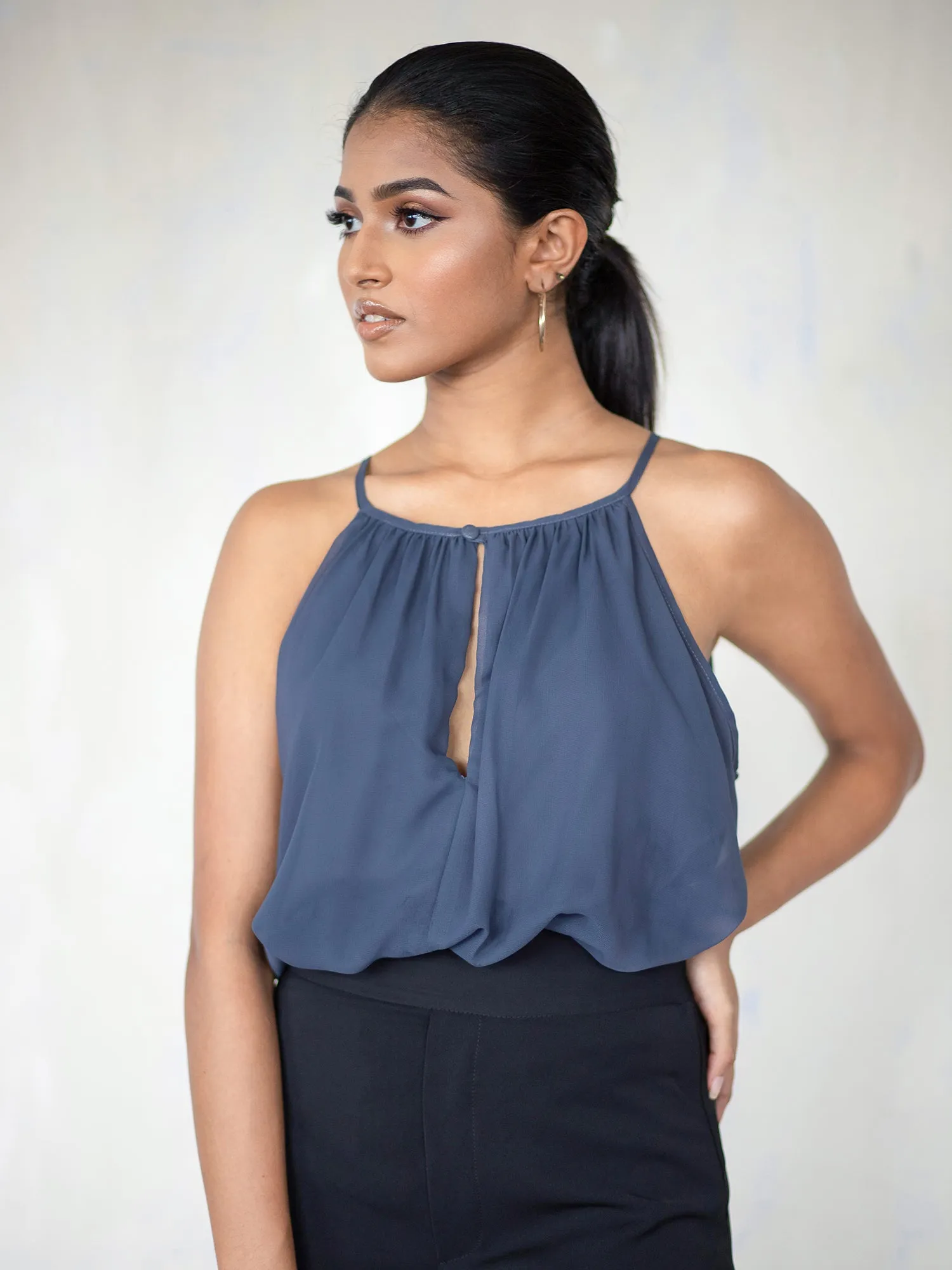 High Neck Halter  Top