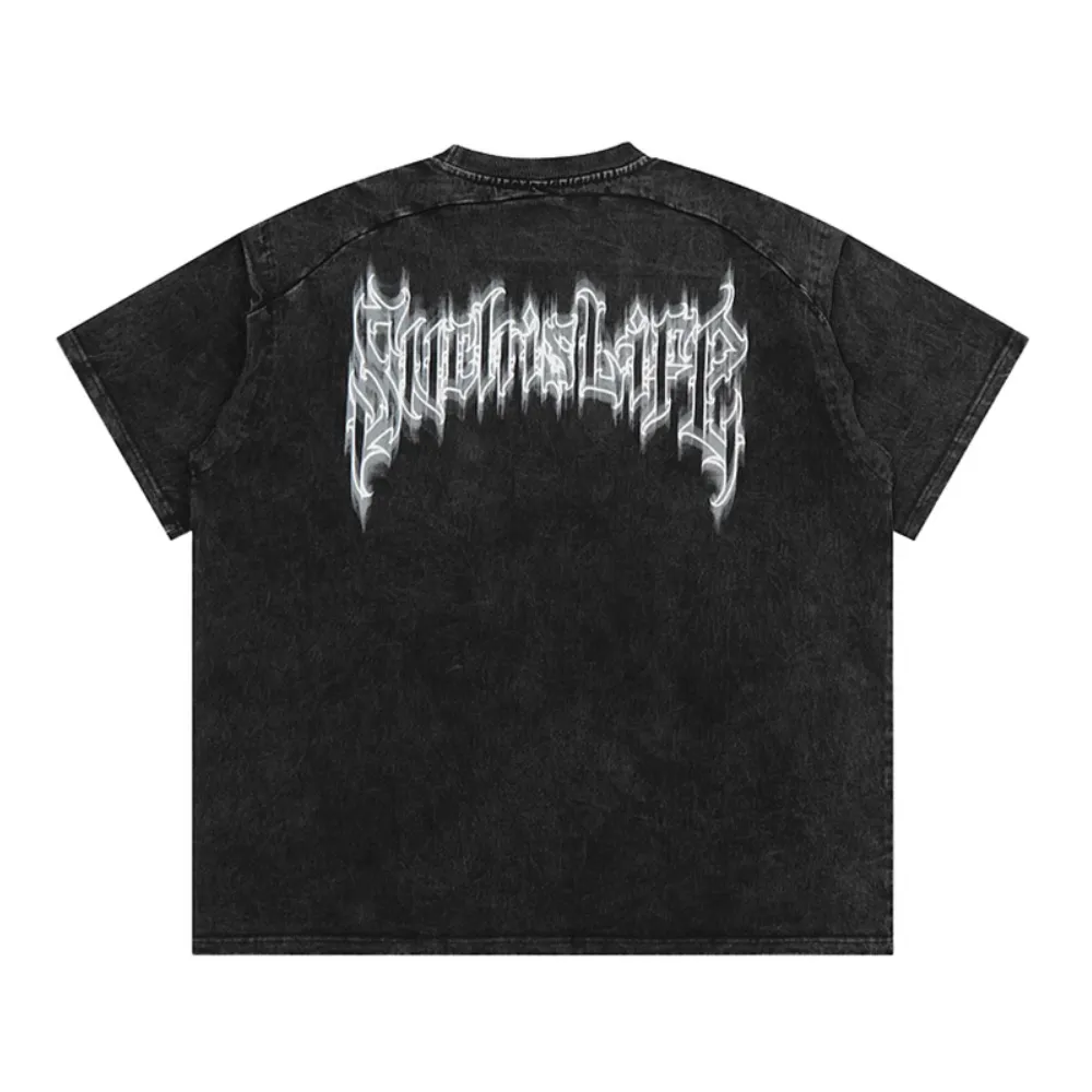 High Street Gothic Lettering Washed T-shirt