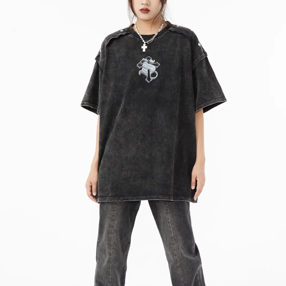 High Street Gothic Lettering Washed T-shirt