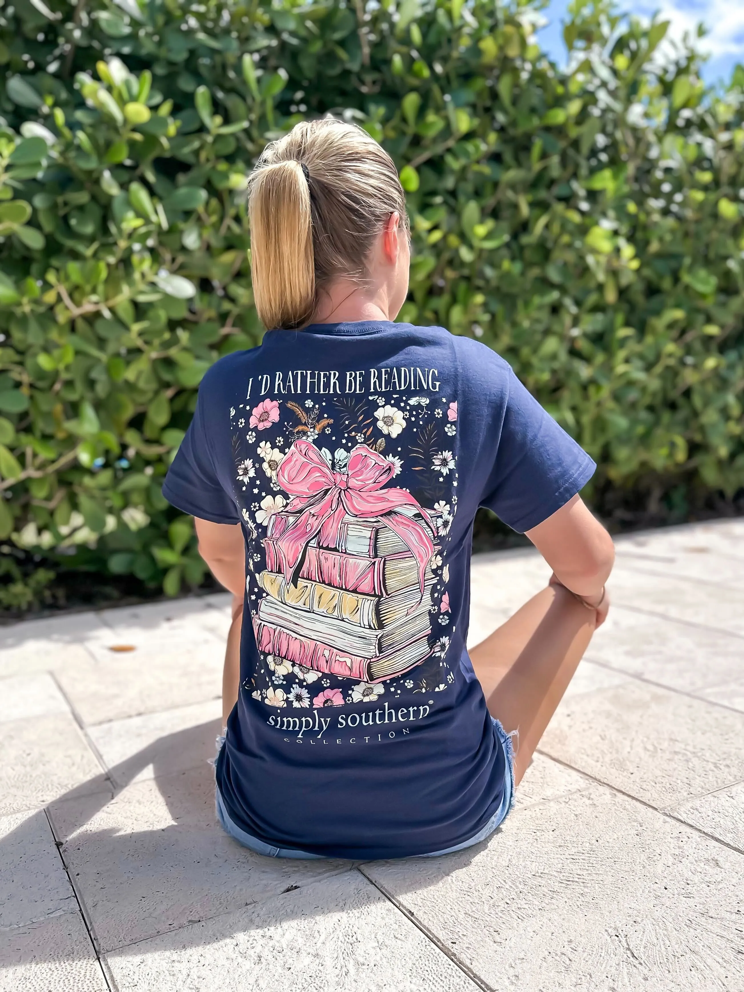 'I'd Rather Be Reading' Short Sleeve Tee by Simply Southern