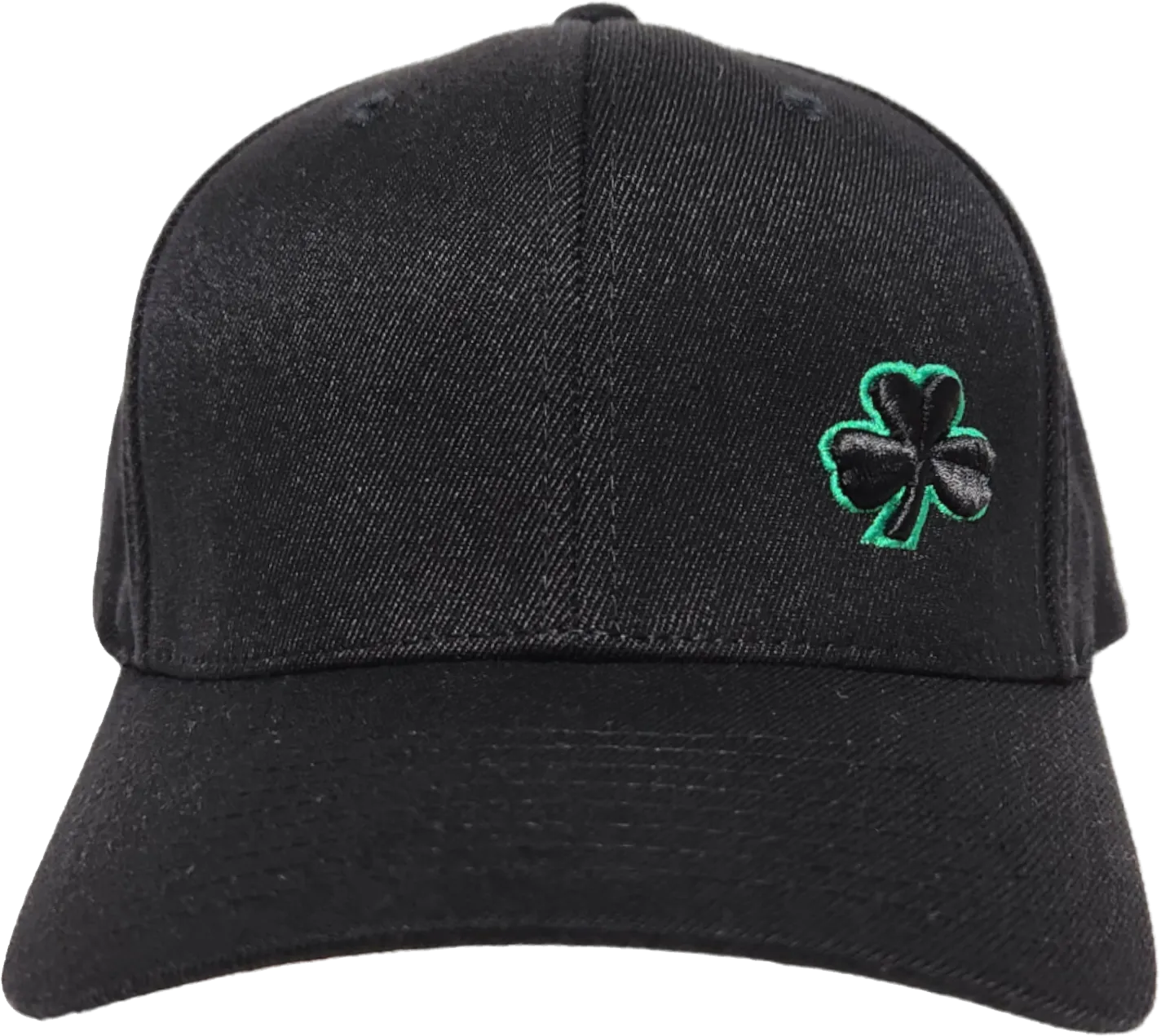 Irish Cap Gothic Clover Fls Black Green