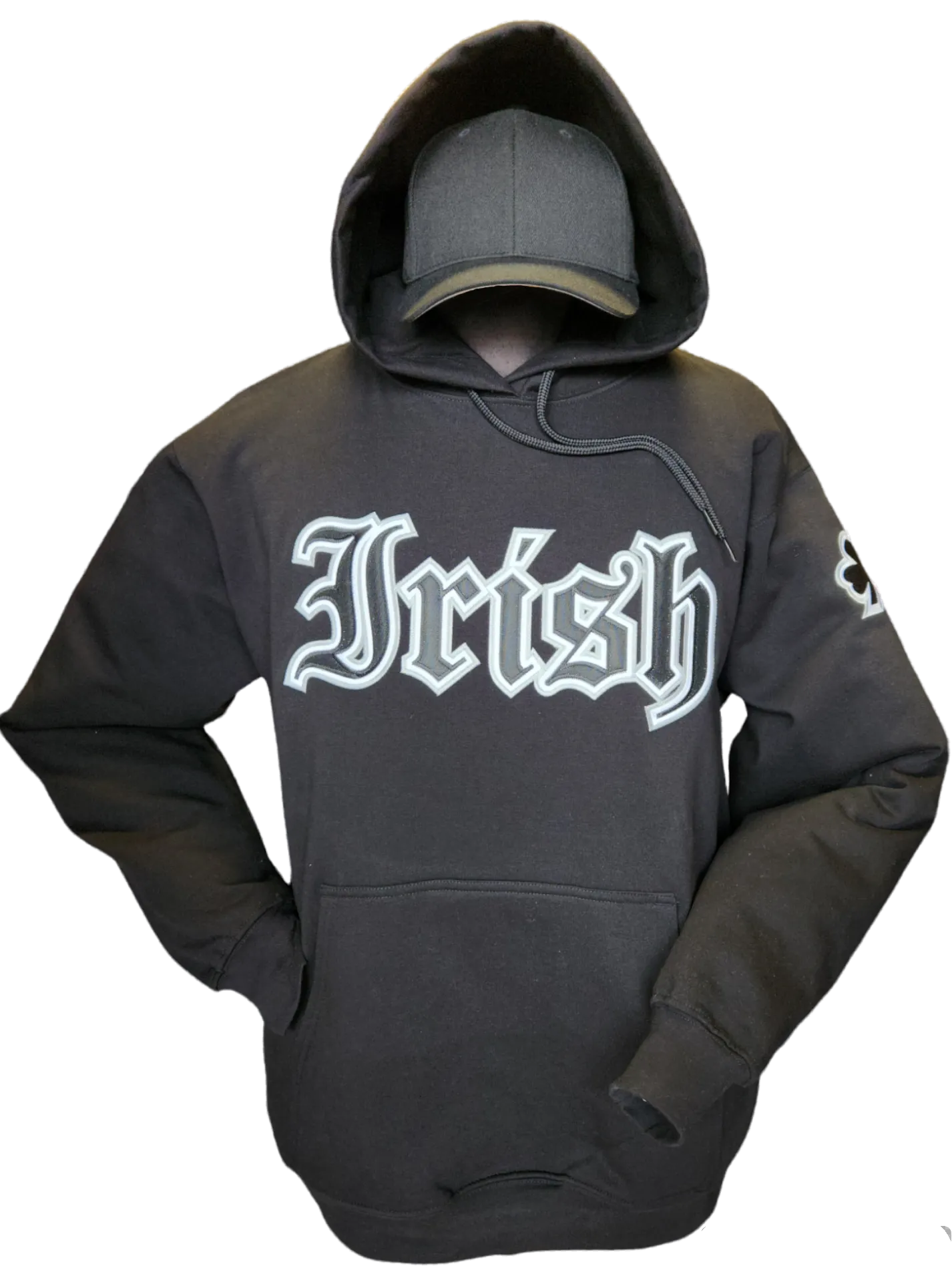 Irish Hoodie Gothic Black