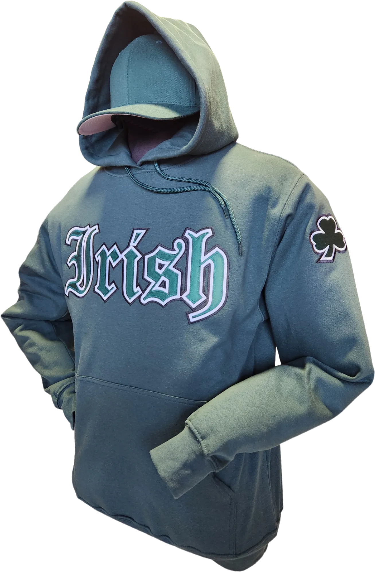 Irish Hoodie Gothic Green