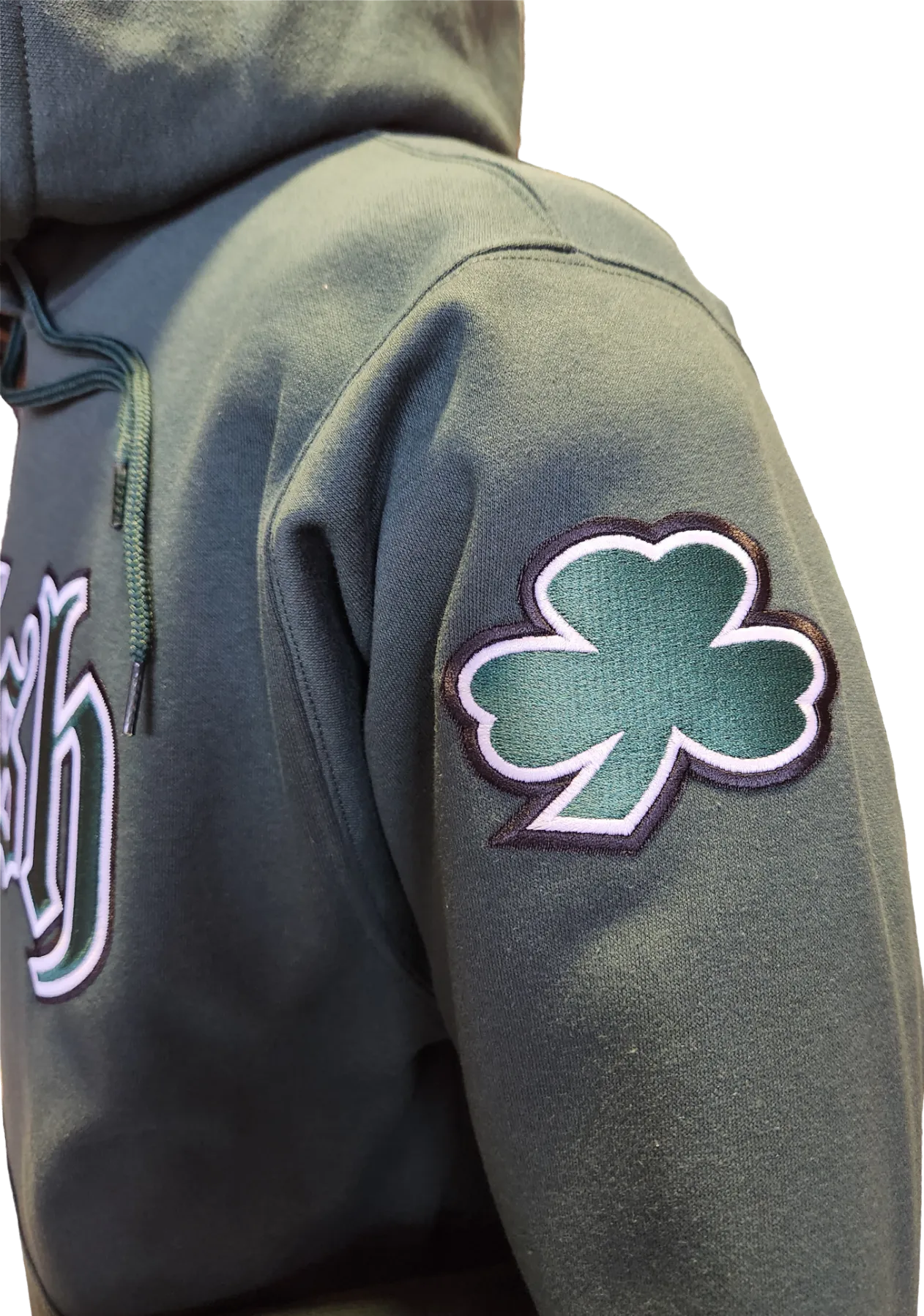 Irish Hoodie Gothic Green