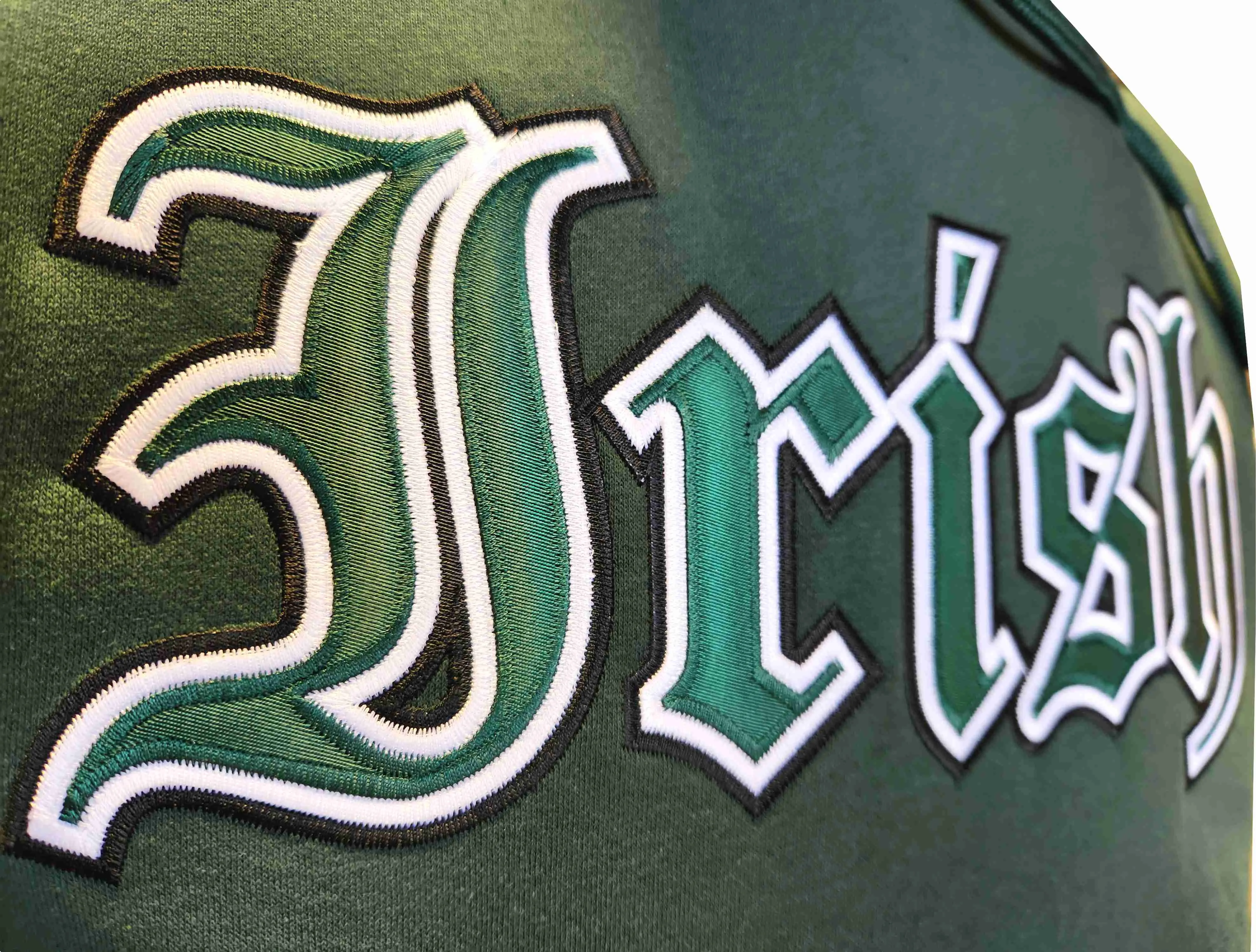 Irish Hoodie Gothic Green