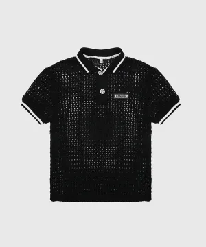 KANDINI Urban Mesh Polo - Black