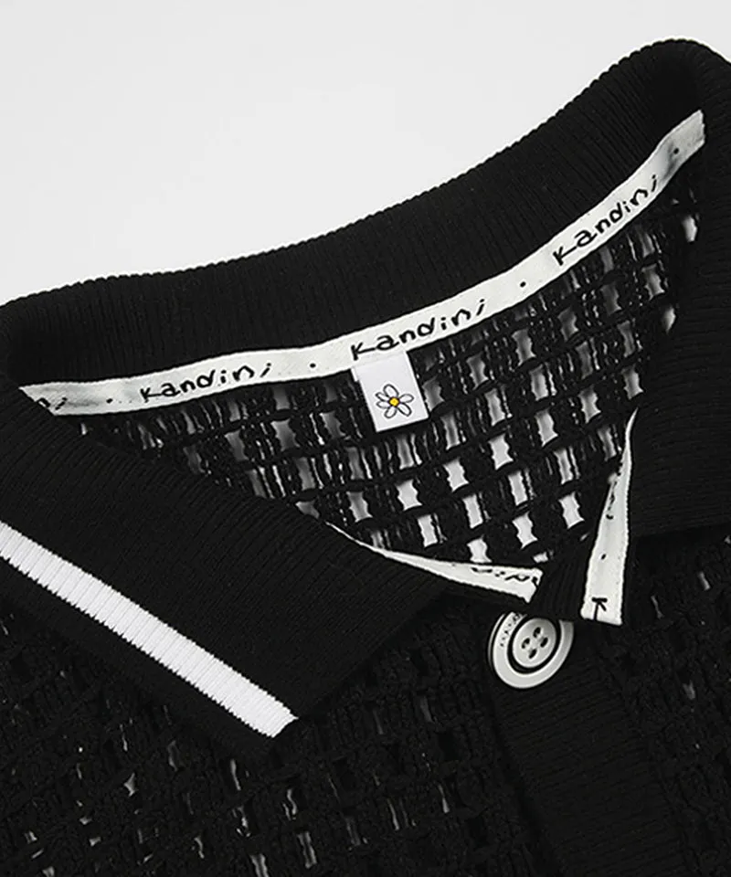 KANDINI Urban Mesh Polo - Black