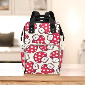 Kawaii Mushroom Backpack Diaper Nappy Baby Forestcore Nursery Cottagecore Baby Goblincore Baby Mushroom Bag Scandi Baby Toadstool Baby