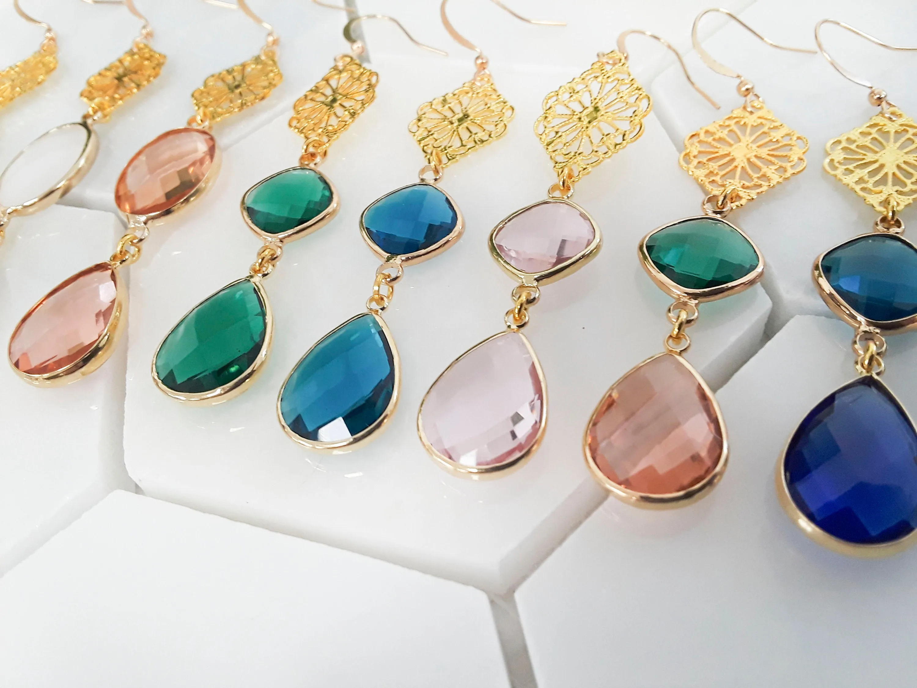 Kayleen Statement Gem Earrings