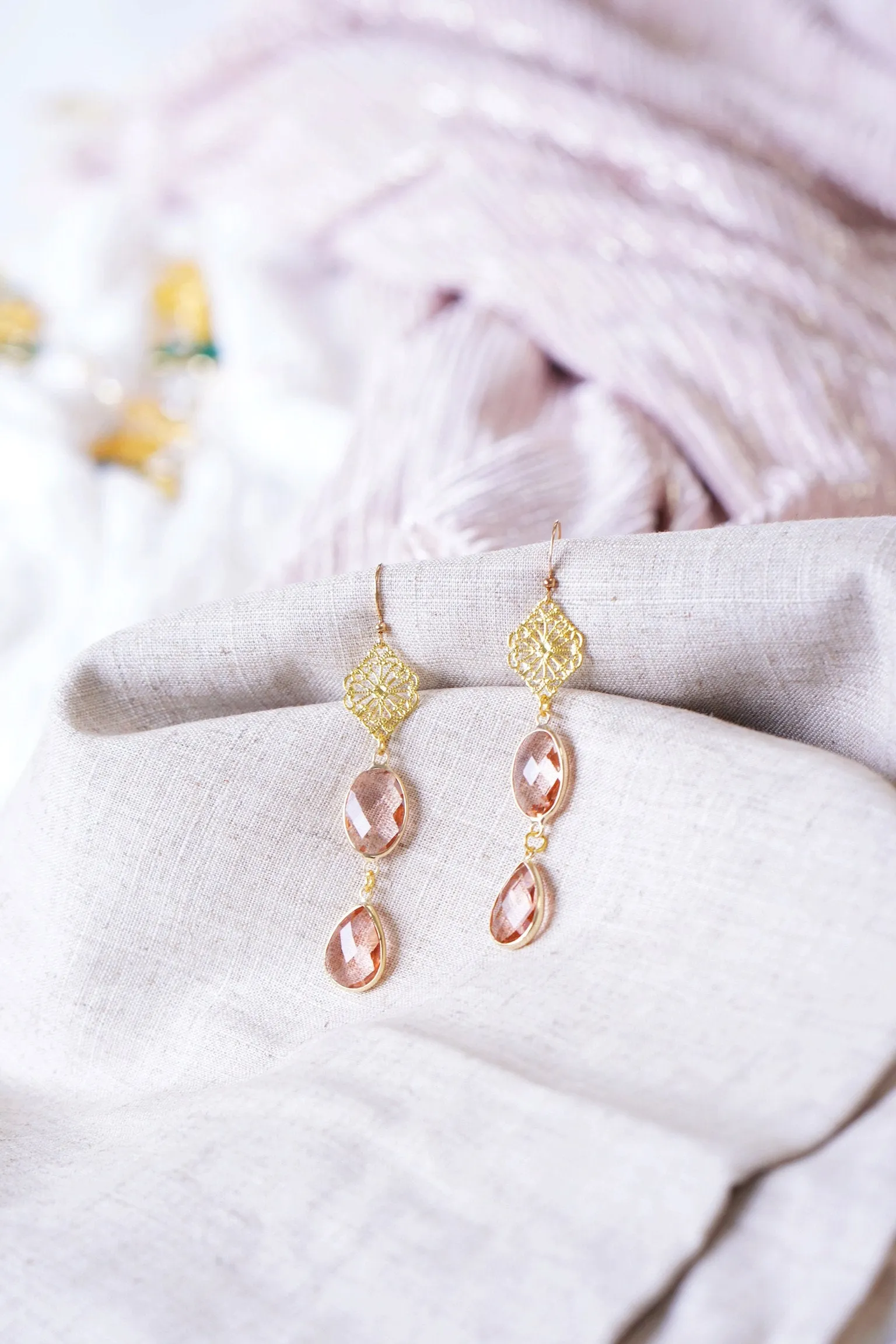 Kayleen Statement Gem Earrings