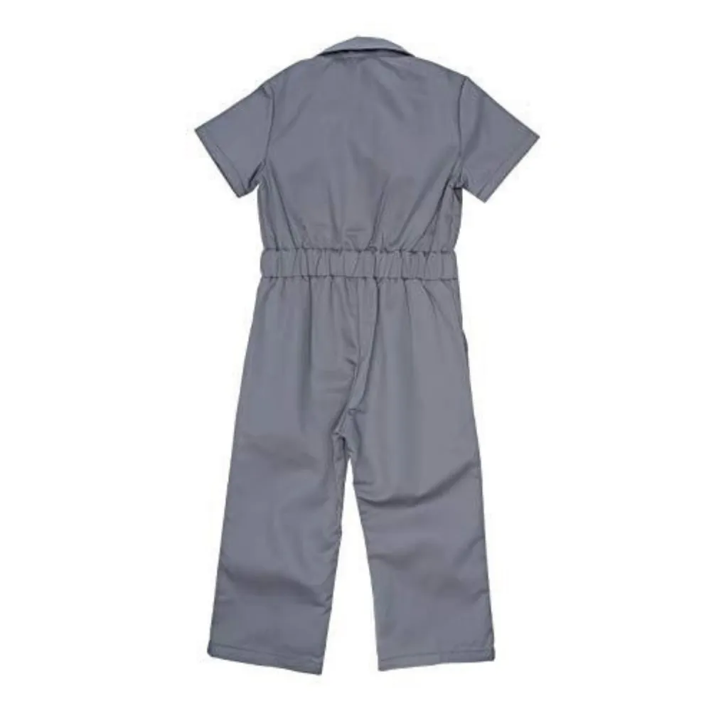 Knuckleheads Kids Coverall for Girls, Mechanic Halloween Jumpsuit Costume Baby Outfit