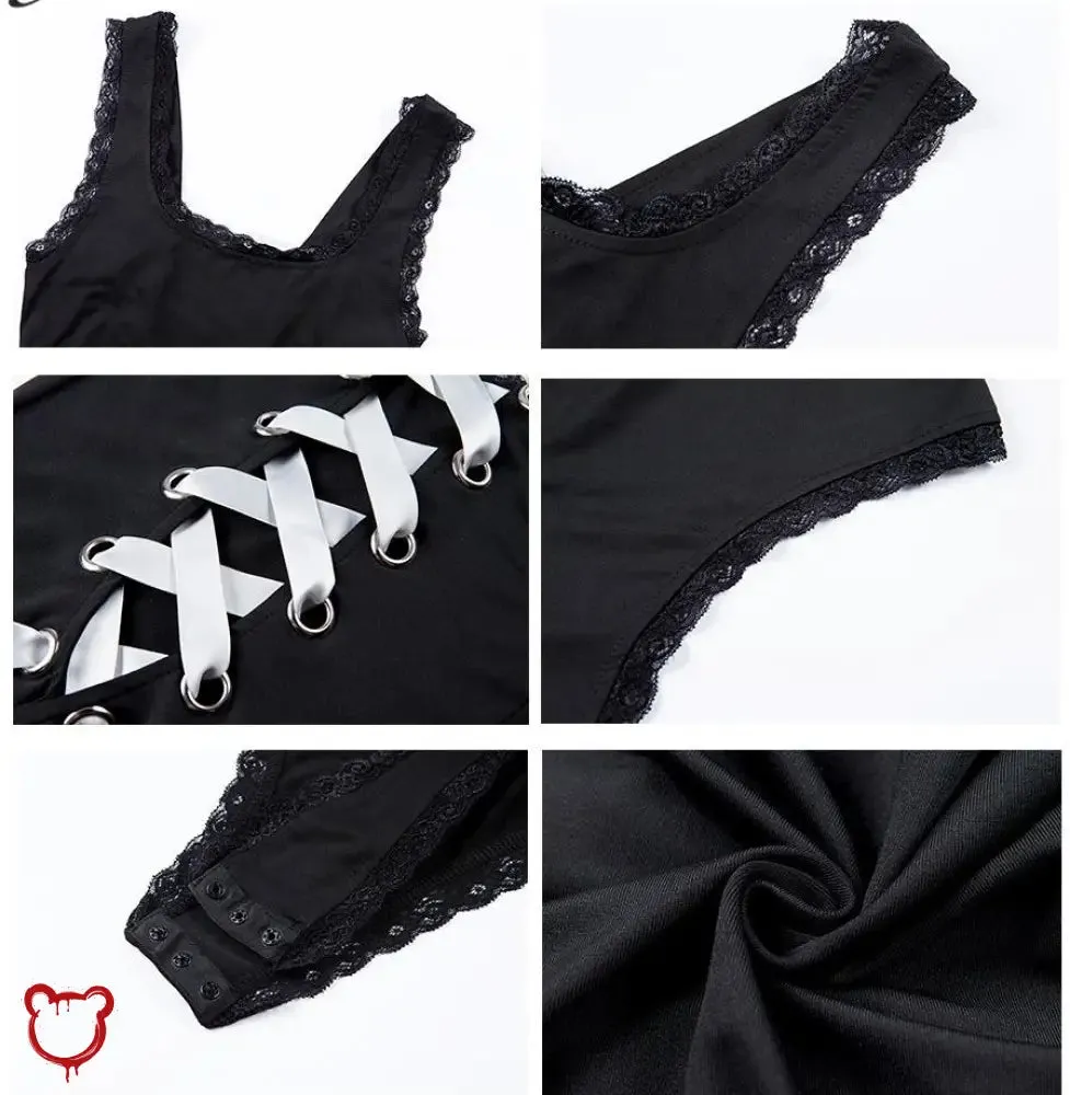 Lace-Up Cursed Bodysuit
