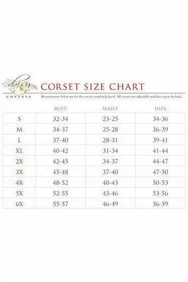 Lavish Red Lace Front Zipper Corset