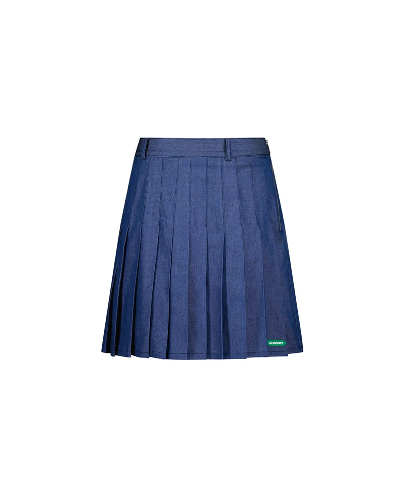 LE SONNET Denim Lover Skirt - Indigo