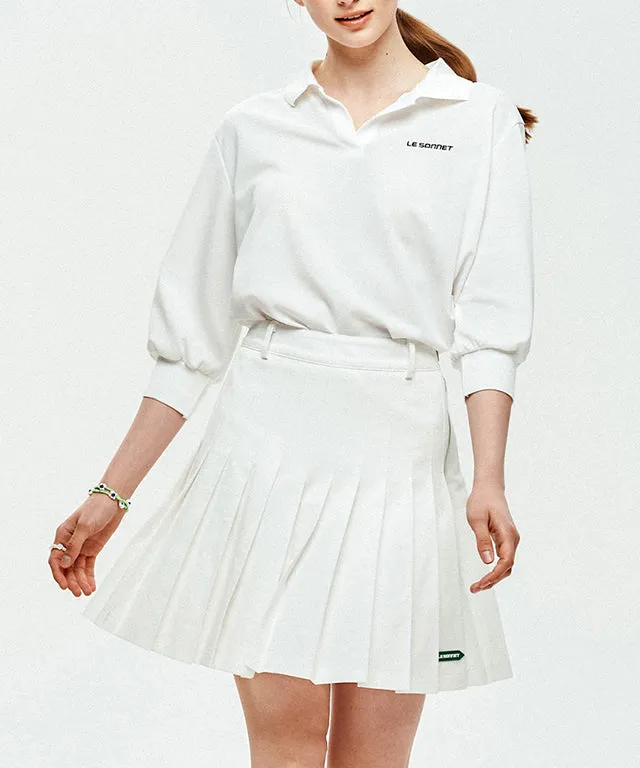 LE SONNET Denim Lover Skirt - White