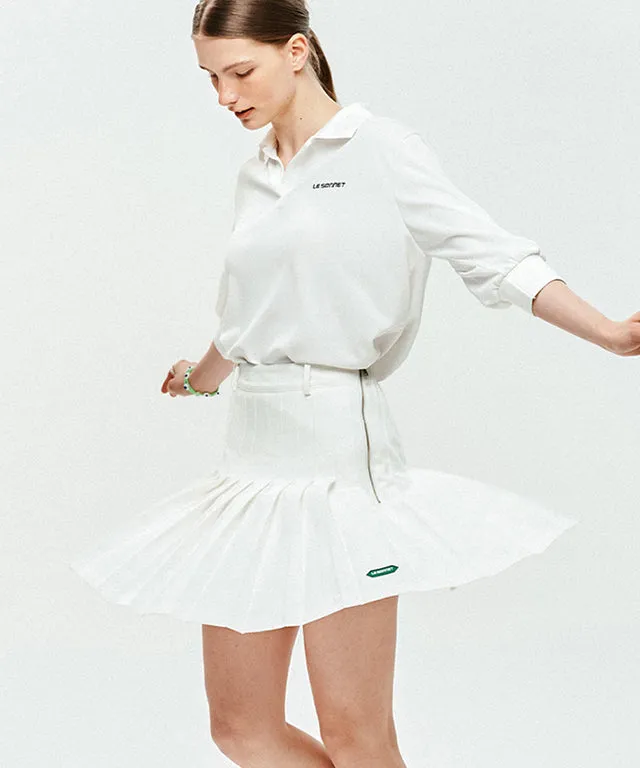 LE SONNET Denim Lover Skirt - White