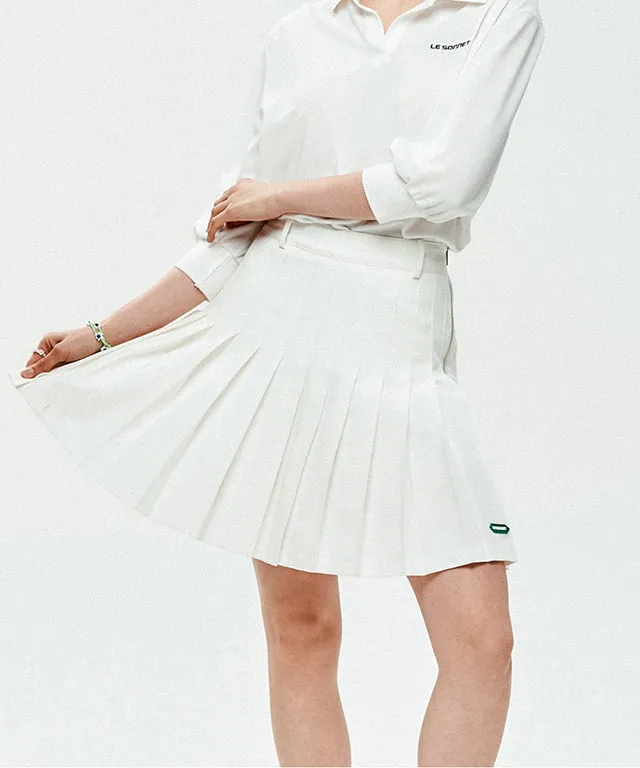 LE SONNET Denim Lover Skirt - White