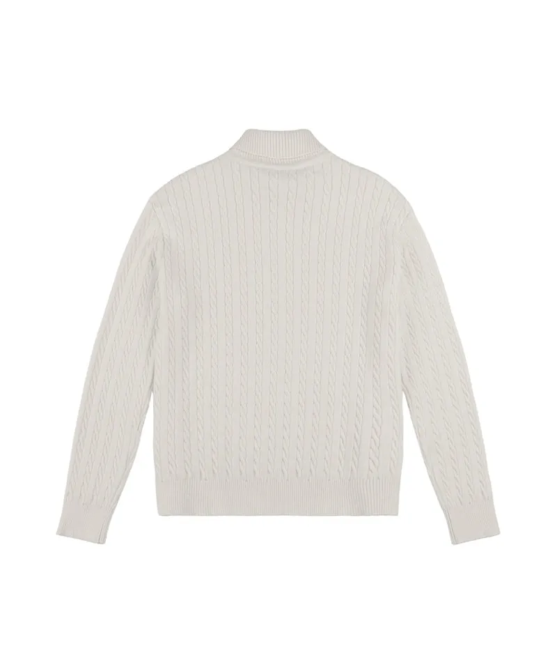 LE SONNET Duke Cable Knit - Cream