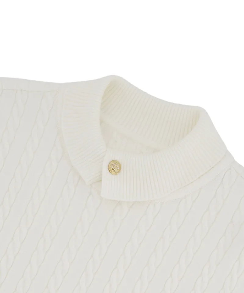 LE SONNET Duke Cable Knit - Cream