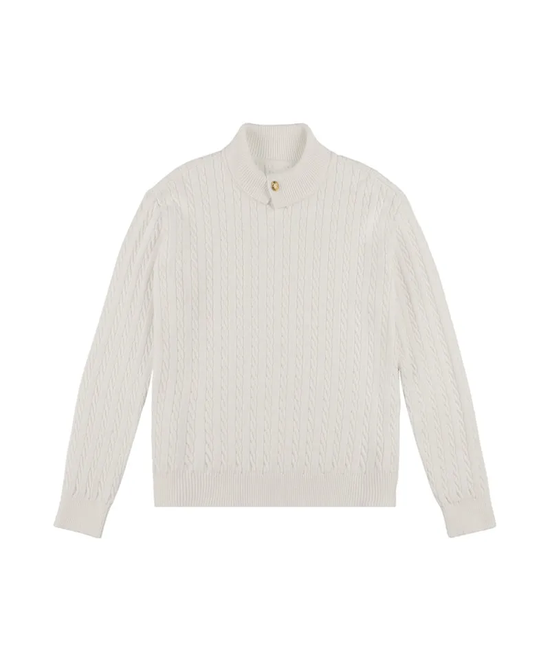 LE SONNET Duke Cable Knit - Cream