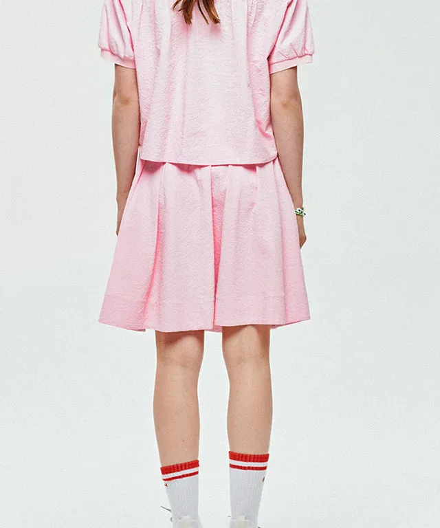 LE SONNET  Summer Pocket Skirt - Pink