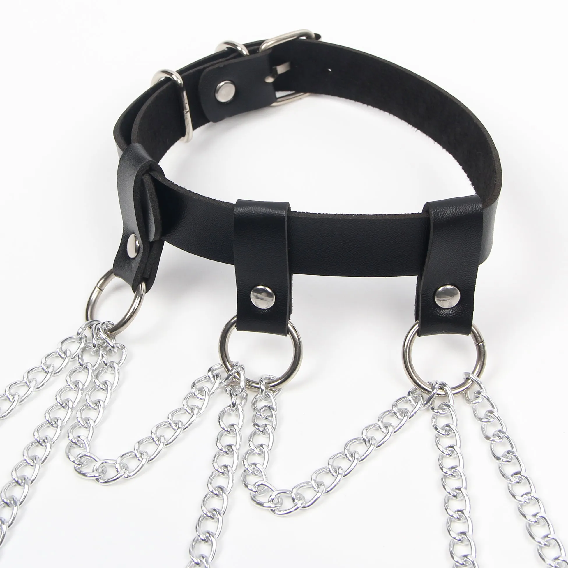 Leather Chest Harness Straps Waist Adjustable Gothic Straps Cage Bras Body Chain