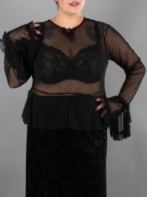 Long Sleeve Top with Ruffle Cuffs
