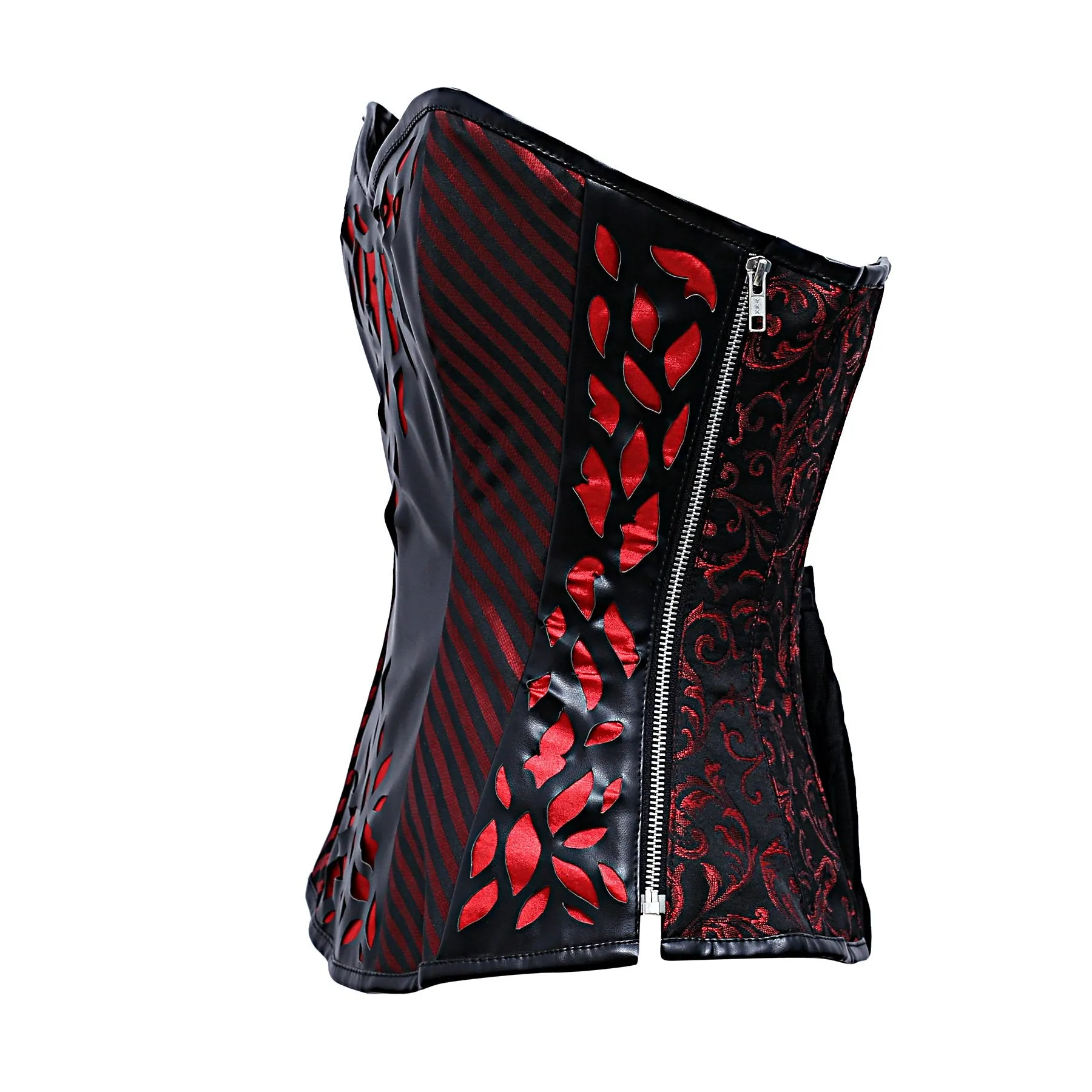 Marloes Black & Red Gothic Overbust Corset