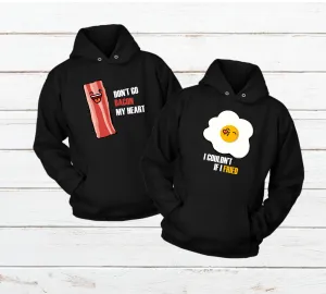 Matching Couples Hoodies Bacon and Eggs Sweatshirt
