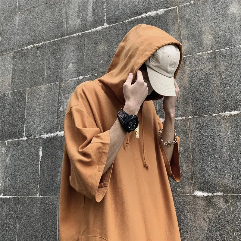 Men Hooded Hip Hop Tshirts Tee Mens Summer Fashion Causal Tshirt Male Streetwear Oversize T-shirts 2023 Clothes