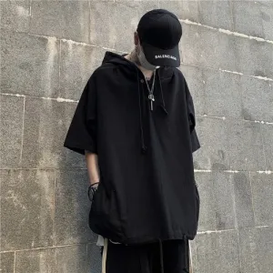 Men Hooded Hip Hop Tshirts Tee Mens Summer Fashion Causal Tshirt Male Streetwear Oversize T-shirts 2023 Clothes