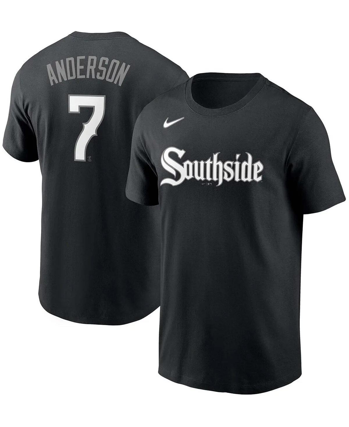 Men's Tim Anderson Black Chicago White Sox City Connect T-Shirt with Nike Name and Number