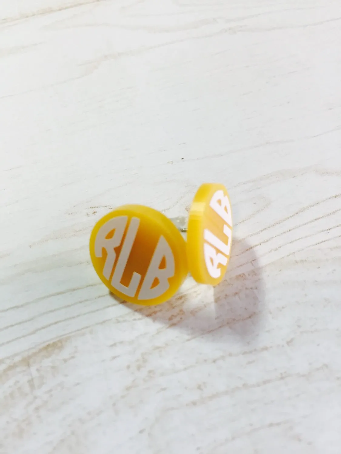 Monogram Post Earrings