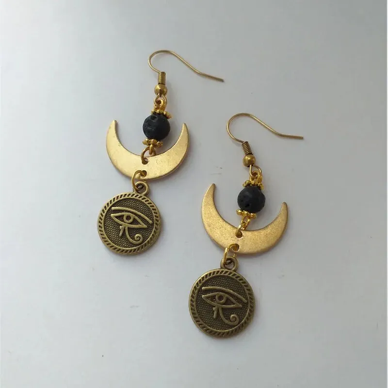 New Goth Modernist Metal Loop Earrings Drop Phase Boho Hippie Statement Summer Long Creativity Jewelry Minimalism Women Gift
