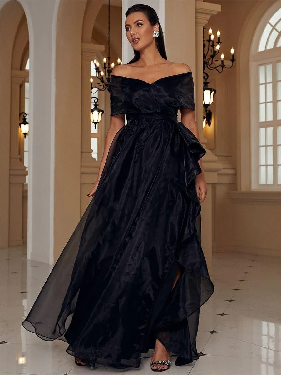 Off Shoulder Mesh Prom Dresses WY52