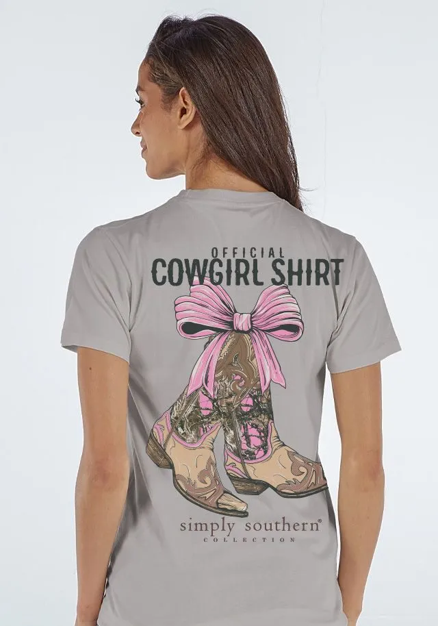 'Official Cowgirl Shirt' Short Sleeve Tee by Simply Southern (Ships Early March)