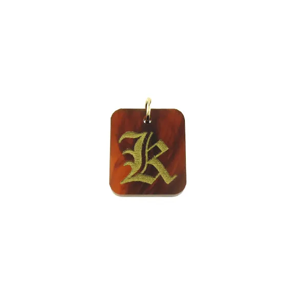 Old English Acrylic Single Letter Charm (WS)