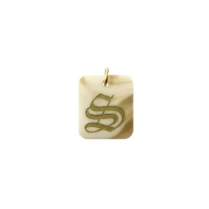 Old English Acrylic Single Letter Charm (WS)