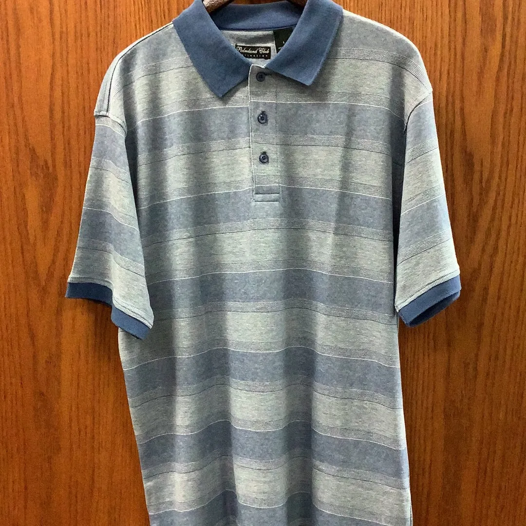 Palmland Club Blue Thick Stripe Polo