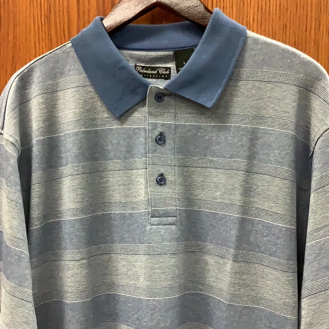 Palmland Club Blue Thick Stripe Polo