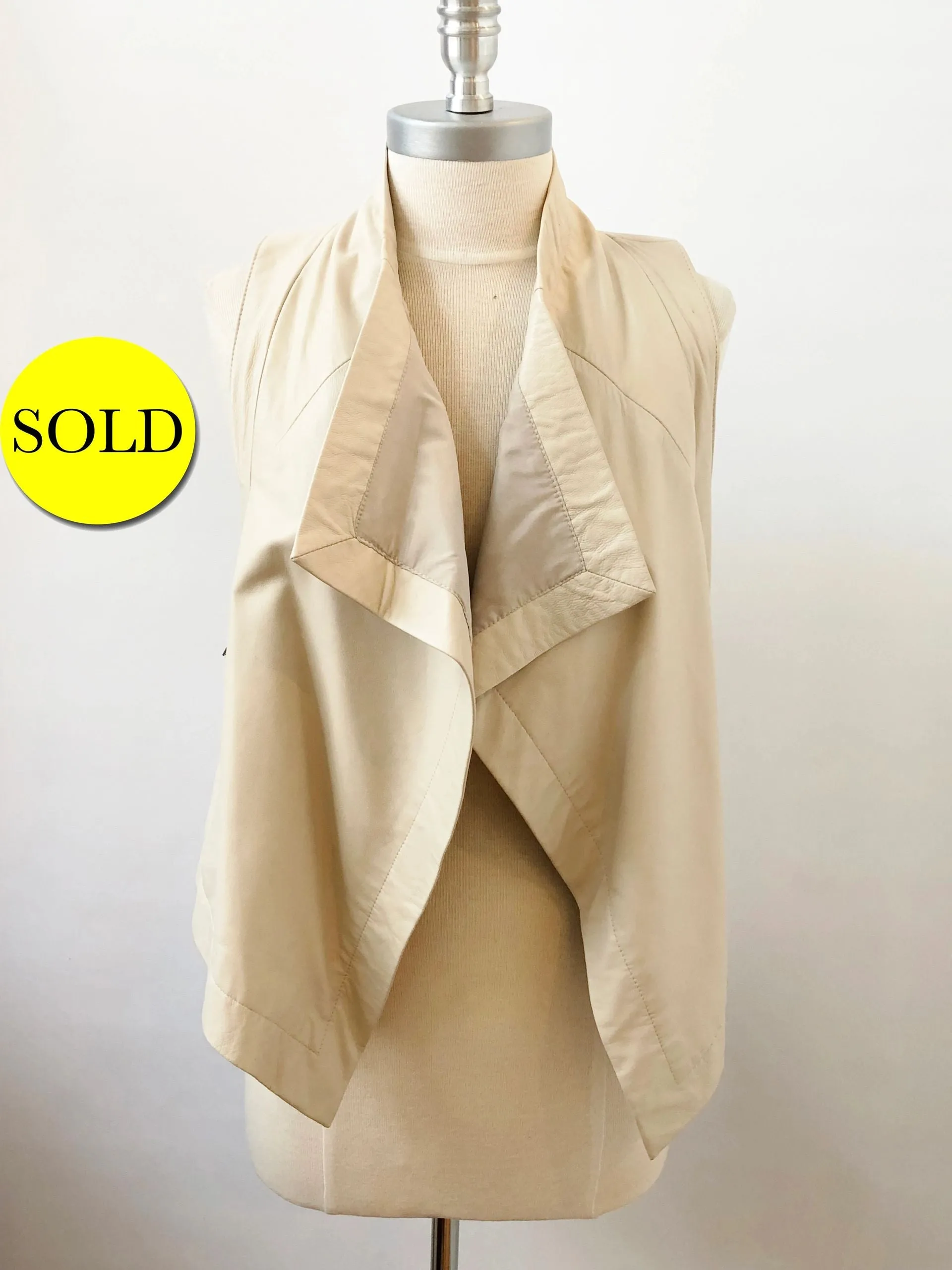 Patterson Kincaid Leather Vest Size Xs