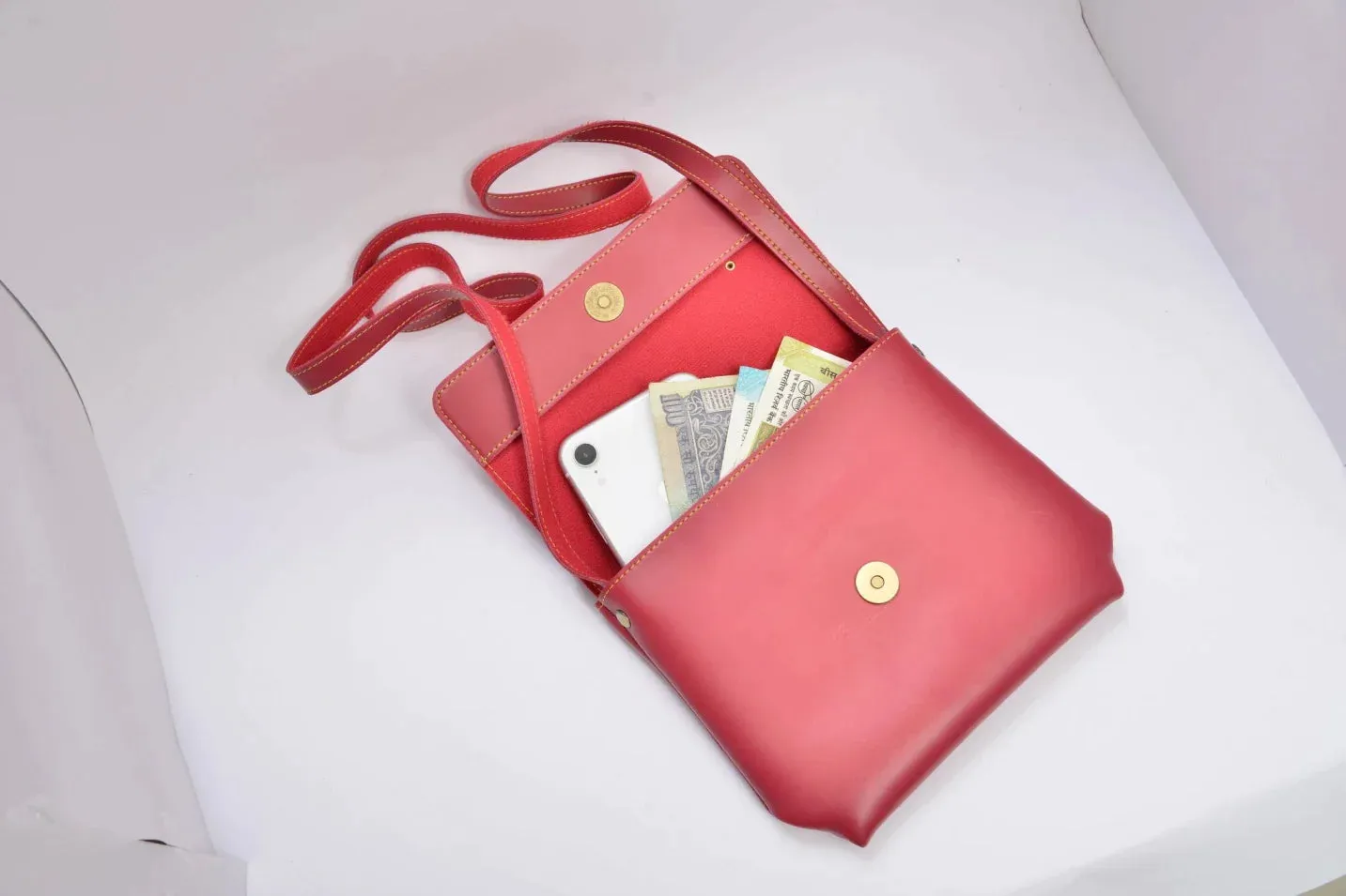 Personalized Mini make up kit   Sling bag - Wine