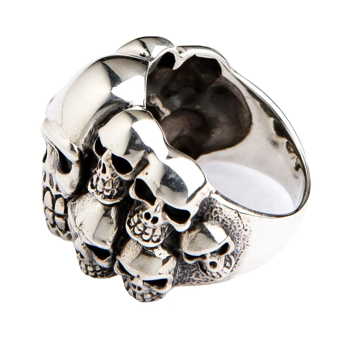 Phantom Skull Sterling Silver Biker Ring