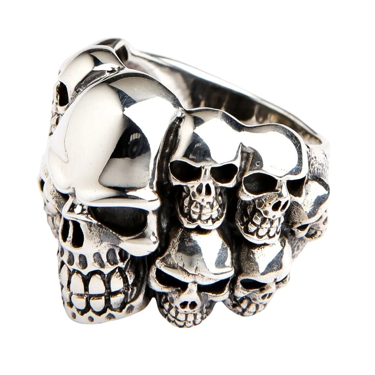 Phantom Skull Sterling Silver Biker Ring