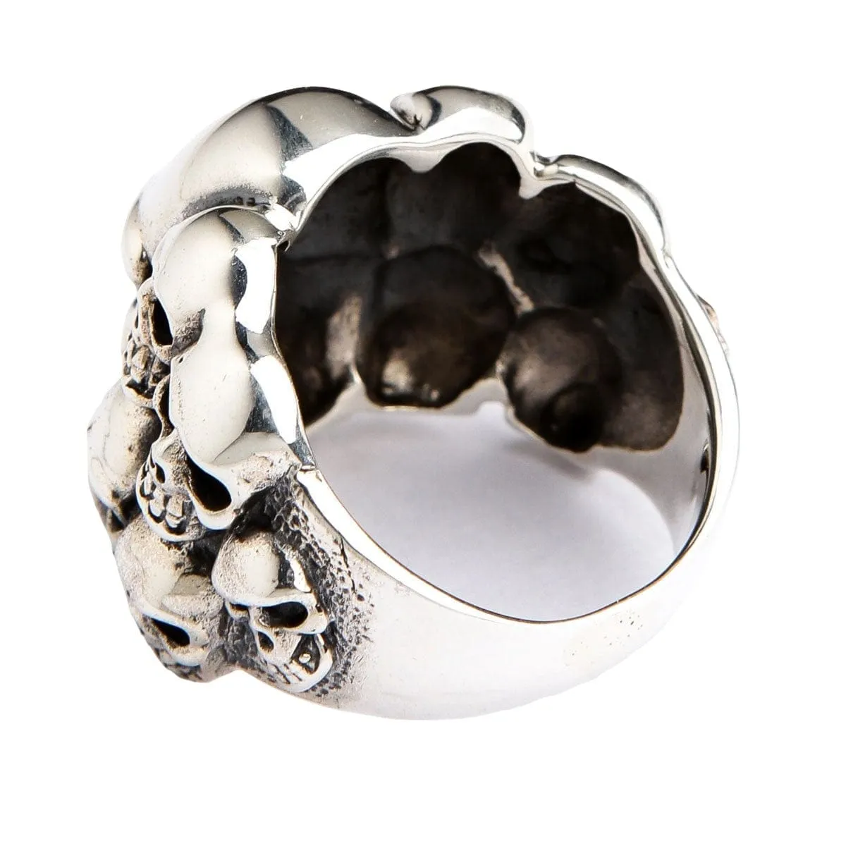 Phantom Skull Sterling Silver Biker Ring